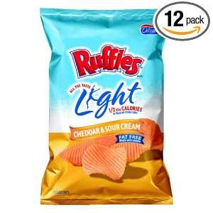 Ruffles Cheddar & Sour Cream Light Potato Chips, 6.28125 Ounce Bags 