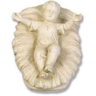Statue Baby Jesus in Manger Christ Child nativity set  