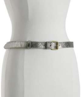 Marc by Marc Jacobs silver leather Keeper skinny belt   up 