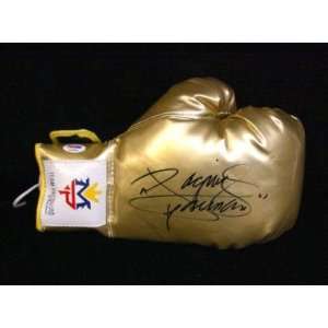  Manny Pacquiao Signed Autographed Gold Boxing Glove Psa 
