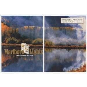  1993 Marlboro Lights Cigarette Water Forest Landscape art 
