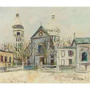 Hand Made Oil Reproduction   Maurice Utrillo   32 x 32 inches   The 