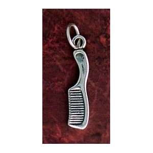  Sterling Silver Charm, 1 Sided Hair Comb, 13/16 inch 