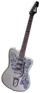 Italia Modena Classic Electric Guitar in Silver Sparkle  