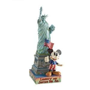 Disney Traditions by Jim Shore Mickey Mouse Standing with Statue of 