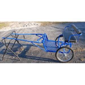  BLUE Easy Entry mini cart miniature horse drawn cart 