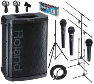 Roland BA55 Portable Powered PA System w/Wireless Mic COMPLETE AUDIO 