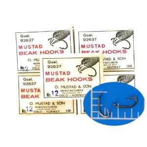  Mustad Fishing Hooks   Beak 92637 Size 12 Qty 500 Sports 