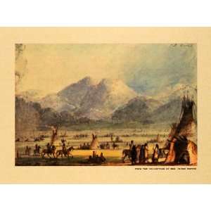 1944 Print Tipi Native American Indians Overland Trail 
