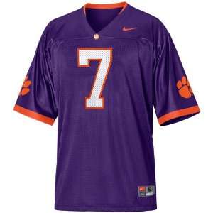  Nike Clemson Tigers #7 Replica Football Jersey   Purple 