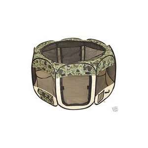   Camouflage Pet Tent Exercise Pen Playpen Dog Crate XS