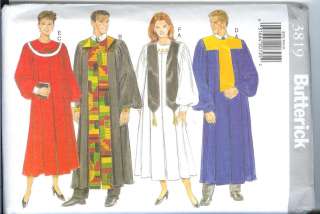 Butterick Unisex Church / Choir Robe Sewing Pattern  