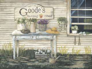 Goodes Potting Shed Pam Britton 18x24 inch Framed or Unframed Picture 