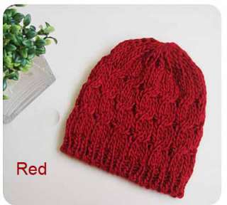 Handmade Hand Knitted Beanie Ski Unisex Woolen Hat Cap  