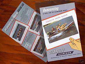 Vintage Starcraft Starlite Speed Queen Boat Literature  