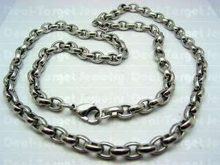 STAINLESS STEEL 316L MENS ROLO CHAIN NECKLACE US Seller  