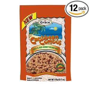 12 pack of Grace Rice & Red Kidney Beans Mix (Rice and Peas), 4   1/2 