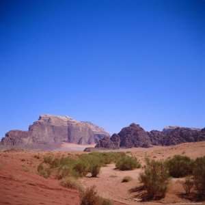  Jabal Rum, Desert Landscape in Southern Jordan, Wadi Rum 