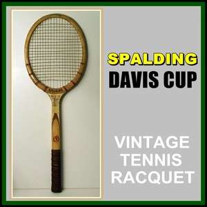SPALDING Vintage DAVIS CUP Wood TENNIS RACQUET  