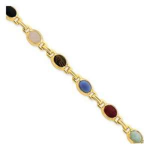   Gift Sterling Silver & Vermeil Scarab Bracelet In 7.00 Inch Jewelry