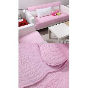 Velvet Sofa Cushion Couch Chair Cover Pad Throw Pet Mat Pink 35 x 35 