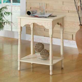 Country Style Matte Off White Accent Table by Coaster 900959  