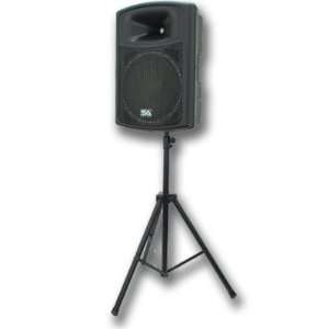   Speaker Stand   15 Powered PA Speaker with Tripod Speaker Stand