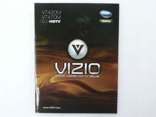 Vizio LCD TV Manual VT420M VT470M  
