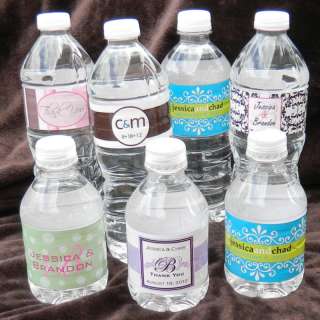 300 Custom Glossy Waterproof Water Bottle Wedding Party Favor Label 