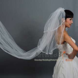 3T 118 New Ivory Lace Edge Chapel Wedding Bridal Veil Headpieces 