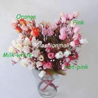   Artificial Rose Camellia Wedding 21 Flowers Bouquet Arrangement  