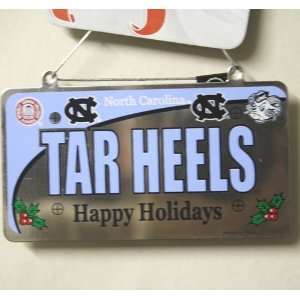   Tarheels NCAA License Plate Christmas Ornament