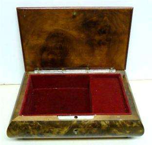INLAID WOOD LARGE MUSICAL BOX MELODIE ST.LUCIA  