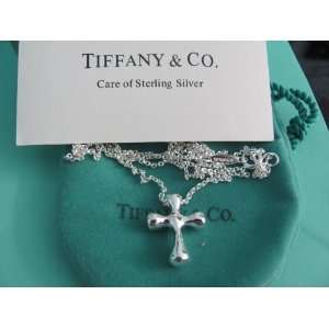  Tiffany Elsa Peretti Silver Cross Necklace: Home & Kitchen