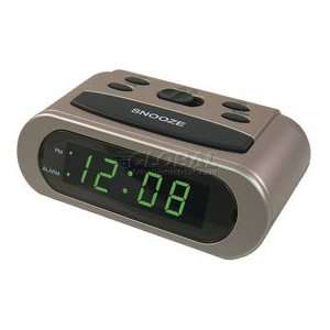 Advance 0.6 Green Led Alarm Clock   Titanium/Black